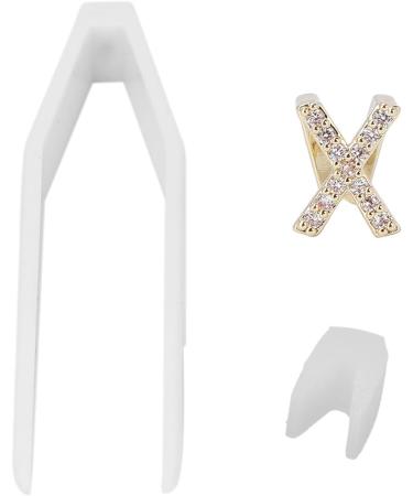 Metal Teeth Brace for Party Fashionable Jewelry Decoration Plated English Letter X Fits Most Tooth Sizes Portable - Buy Online on SooperMarket.com