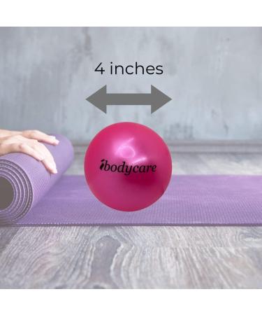 Pilates Mini Ball (10cm): Pink Accessory for AeroPilates, Yoga, Fitness & Strength - Buy Online on SooperMarket.com