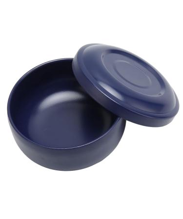 Dark Blue Razor Shell with Lid - Wide Iron Shaving Soap Cup & Foam Mug with Large Capacity for Effortless Shaving - Buy Online on SooperMarket.com