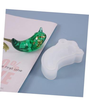 STOBOK 2 Pcs Green Pepper Mold Toilet Diy Resin Casting Chili 3d Crystal Tray White Whitex2pcs 8.5X3.8X1.7CMx2pcs - Buy Online on SooperMarket.com