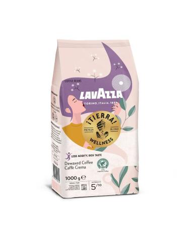 Lavazza Tierra Wellness roasted beans coffee ideal for the mocha jug a delicacor with chocolate aromas arabica and robusta intensity 5/10 medium roasting 1 kg packing single