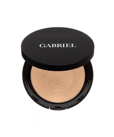 Gabriel Cosmetics Dual Powder Foundation (Medium Beige - Medium to Tan/Warm Undertones) Natural Pressed Mineral Powder Paraben Free Vegan Gluten-free Cruelty-free Non GMO Enhanced with Sea Fennel Full coverage .32 oz.