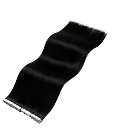Buy Laavoo Invisible Tape-in Extensions | Real Black Hair Seamless 50cm 20pcs Remy Skin Weft - Buy Online on SooperMarket.com