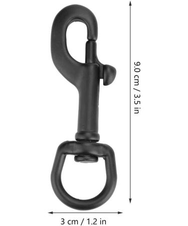 Nosii Stainless Steel Swivel Snap Hook - 75mm Black Bolt Accessory for Scuba Diving - Buy Online on SooperMarket.com