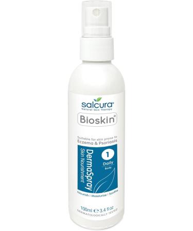 Salcura Natural Skin Therapy Bioskin Dermaspray Intensive Perfect For Dry & Itchy Skin easy To Use Spray Suitable For Anyone Prone To Eczema Psoriasis Dermatitis & Any Other Skin Allergy 100ml - Buy Online on SooperMarket.com
