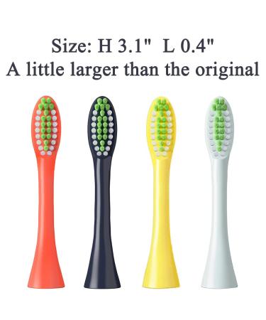 BH1022 Toothbrush Replacement Heads for Philips HY1100 HY1200 - 4 Pack Red - Buy Online on SooperMarket.com
