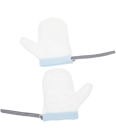 Healifty Children's Anti-Eating Gloves 2 Pairs | Thumb Protector Baby Hand Mittens | Finger Sleeves Nylon Baby Cot Blue x2pcs - Buy Online on SooperMarket.com