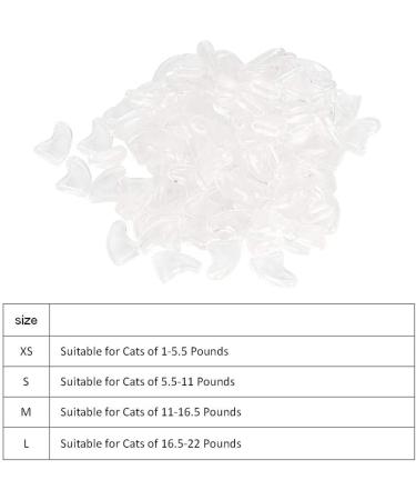 Zerodis 100 Pcs Cat Nail Cover Protector Soft Pet Nail Cap Cover Safe Anti Scratch Dog Paw Claw Protector Covers Claw Care for Cats Dogs (L-white) L white - Buy Online on SooperMarket.com