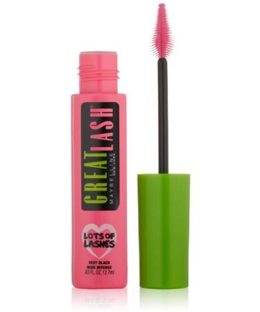 Maybelline New York Great Lash Lots of Lashes Washable Mascara Very Black .43 Ounces (Pack of 3)