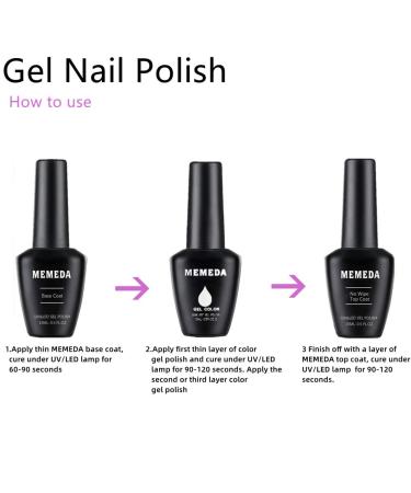 MEMEDA 15ml Gel Nail Polish - Soak Off UV LED Peal White Varnish (Shiny Finish) - Buy Online on SooperMarket.com