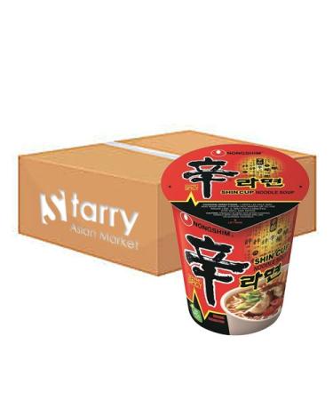Nongshim SHIN Cup Noodle Instant Spicy Ramen 68g (12 Cups)
