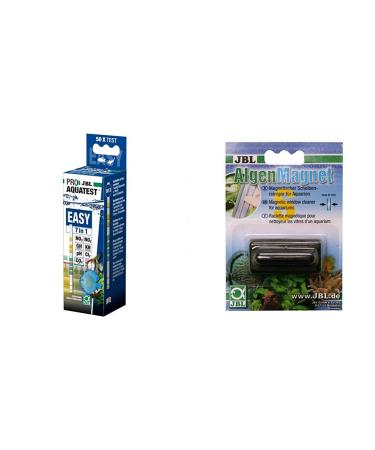 JBL aquarium water test strips 50 test strips Proaquatest easy 7in1 & disc cleaning magnet 61291 for aquarium slices JBL algae magnet S 7-in-1 test bundle with cleaning magnet