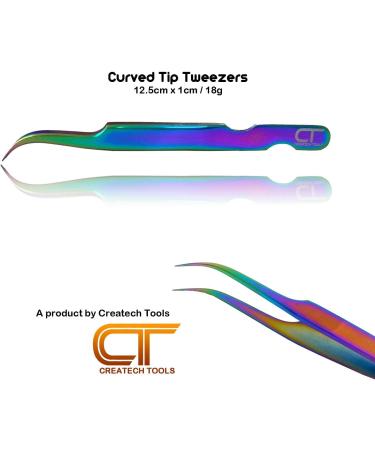 Rainbow Stainless Steel Lash Tweezers Set for Eyelash Extensions - Straight & Curved - Ideal for Individual, Russian Volume & Isolation - 4 PCs Set - Buy Online on SooperMarket.com