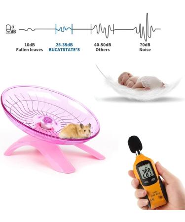 YuanYouTong Silent Hamster Wheel 7 Inch Exercise Wheel for Syrian Hamsters Hamster Flying Saucer Quiet Spinner Running Wheel for Gerbil Chinchilla Guinea Pig Mice Hedgehog Small Animals (Pink) - Buy Online on SooperMarket.com