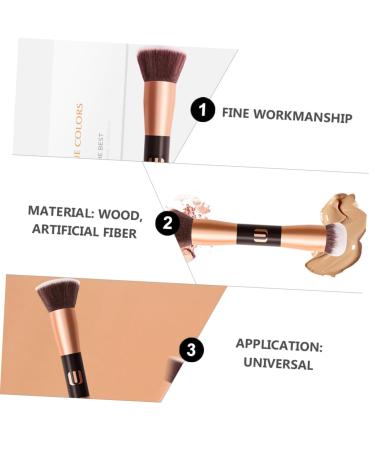 Shop Housoutil Double-Ended Makeup Brush - Flat Top Foundation & Contour Brush for Mineral Makeup | Premium Quality Cosmetics Tool - Buy Online on SooperMarket.com