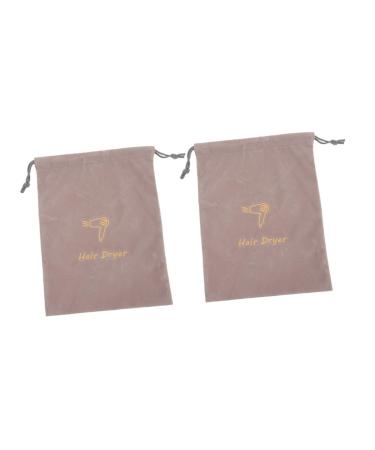 Mikinona 2pcs Velvet Bag Universal Hair Dryer Bag Shoe Travel Bag Travel Hair Dryer Bag Hair Dryer Retractable Cord Hair Dryer Bags Drawstring Fabric Bags Hair Dryer Storage Bags