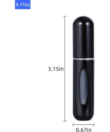 UMETASS Portable Perfume Atomizer Bottle 5ml (0.2oz) Spray Travel 5-Pack - Refillable Empty Pump Bottle for Delicate Fragrance on the Go - Buy Online on SooperMarket.com