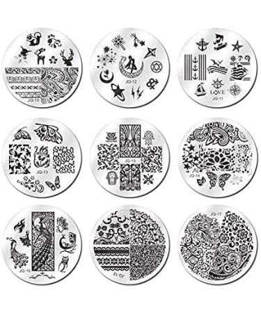BIEUTEE Nail Art Stamp Template 30 Designs Nail Stamping Stencil Complete Set with 1 Stamp & 2 Scrapers for Stunning Nail Art - Buy Online on SooperMarket.com