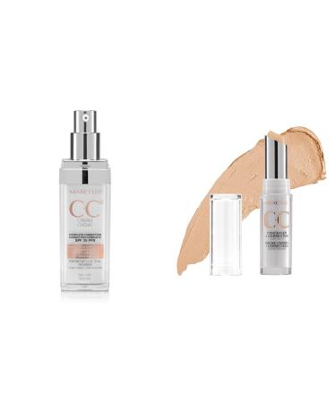 Marcelle CC Cream SPF 35 Medium Complete Correction & CC Concealer + Corrector Light to Medium Medium CC Cream + Concealer + Corrector