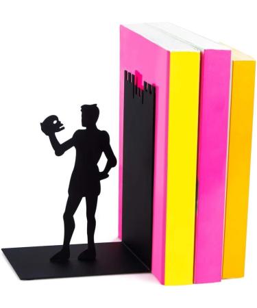 Buy Balvi Hamlet Black Metal Bookend - Unique Design for Stylish Home Organization | International Shipping Available - Buy Online on SooperMarket.com