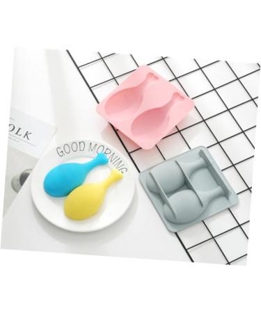 HOMSFOU 4 Pcs Silicone Molds Fondant Molds De para Gelatinas Silicone Cake Mold Silicone Baking Mold DIY Baking Molds Complementary Food Drumstick Pinkx2pcs 15.8*14.9 CMx2pcs - Buy Online on SooperMarket.com