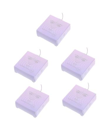Baluue 5 Boxes Eyebrow Shaping Tool Tool Eyebrow Marking Thread Purple Nylon 1000.00X0.01X0.01CMx5pcs Purplex5pcs