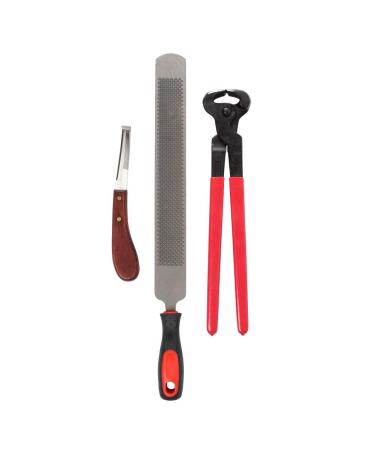 Nicoone Horse Farrier Hoof Trim Tool Kit 3PCs Professional hoof cutting tongs for horses hardware filing hoofing horseshoe tool horse care accessories