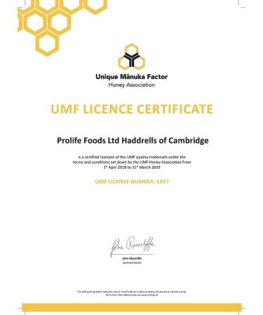 Haddrell's of Cambridge Manuka Honey | UMF 22+/MGO 970+ | Natural Premium New Zealand Manuka Honey | 250 Grams - Buy Online on SooperMarket.com