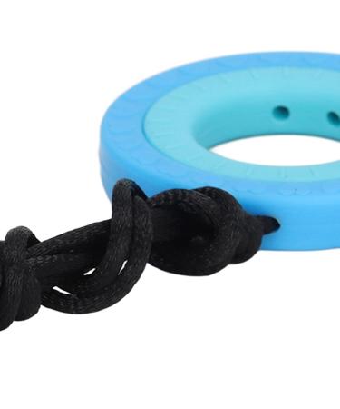 10PCS Kids Chewing Pendant Chew Sensory Necklace - Dark Blue | Silicone Teething Pain Relief for Children - Low Temp Resistant - Buy Online on SooperMarket.com