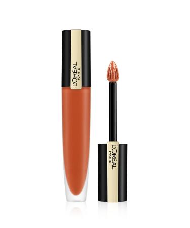 L'Or al Paris Rouge Signature Matte Liquid Lipstick Ultra-Matte Lip Stain Up To 24 Hours of Colour 7 ml Shade: 112 I Achieve 112 I Achieve