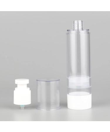 TIANZD 3Pcs Empty 100ml Transparent Airless Pump Bottles Refillable Clear Travel Vacuum Lotion Pump Containers for Cosmetic Foundation Lotion Gel - No Straw Required - Buy Online on SooperMarket.com