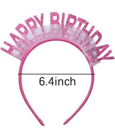 Guqqeuc Happy Birthday Tiara Birthday Crown Birthday Accessories for Women Girls Birthday Party Favours Birthday Headband Hairband Red - Buy Online on SooperMarket.com