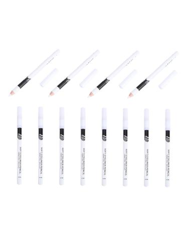 PLAFOPE 24pcs Eyeliner Pencil Brown Liquid Eyeliner Eye Makeup Drawing Pen Eye Liner Pen Wooden Pole White