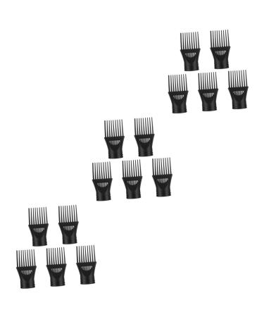 Didiseaon 15 Pcs Hair Dryer Comb Blow Dryer with Comb Salon Hair Drye Hair Dryer Front Nozzle Blow Dryer Comb Attachment for Hair Universal Hair Diffuser Straight Modeling Plastic Collector 13x6cmx3pcs Blackx3pcs