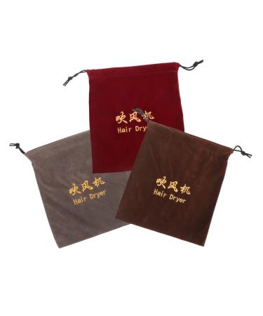 Gogogmee 3 Pcs Hair Dryer Storage Bag Drawstring Storage Bag Portable Hair Dryer Bag Blow Dryer Bag Fabric