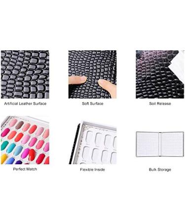 Kliplinc 216 Colours Nail Tips Display Book DIY Nail Art Shows Colour Map Chart Painting Display Board Black - Buy Online on SooperMarket.com