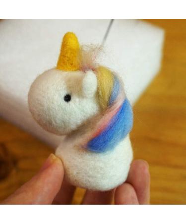 Wool Queen Unicorn Needle Felting Kit with Pure Queensland 70S Fine Wool, Foam Mat, Needles, Instructions & Videos - Ideal for Arts, Crafts & Beginners - Buy Online on SooperMarket.com
