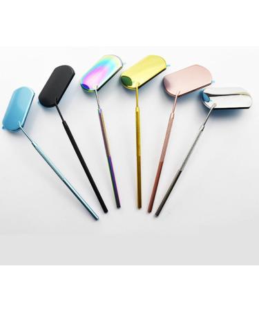 Dajidafu Eyelash Mirror Magnifying Beauty Tool Extension Tools Accessory for Check False Eyelashes Stainless Steel Durable Black - Buy Online on SooperMarket.com