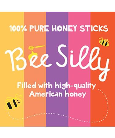 Bee Silly Honey Variety Pack - 50 Pack of All Natural Flavored Honey Sticks | Pure American Raw Honey Straws for Kids Snacks - Buy Online on SooperMarket.com