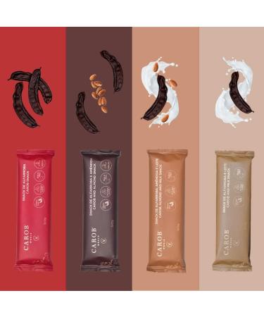 Carob and Almond Snack | Gluten-free Sugar-free and Vegan | Pack of 20 Units (20 x 36g) - Buy Online on SooperMarket.com
