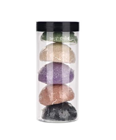 5 Colors Round Konjac Wash Face Flutter Natural Facial Care Cleansing Gently Facial Puff for Home Gift