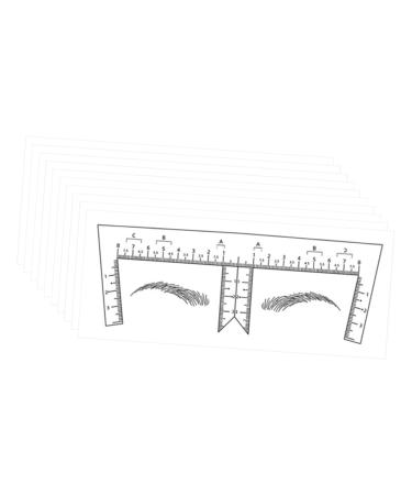 Healeved 10Pcs stickers eyebrow ruler for measurement eyebrow mapper marker eyebrow ruler tool scale