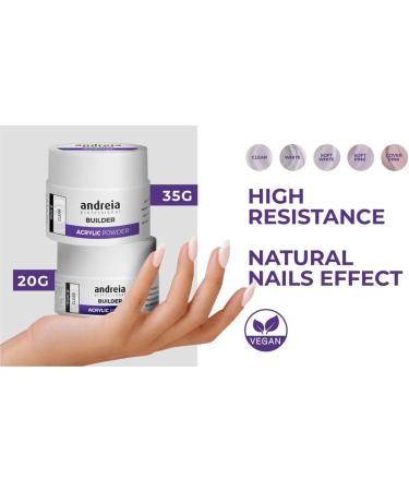 Andreia Professional Acrylic Builder Powder - Cover Pink 35g | Salon Quality, Self Levelling, Long Lasting - Buy Online on SooperMarket.com