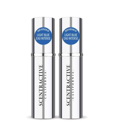 CA Perfume Impression of Dolce & Gab Light Blue Eau Intense For Men Replica Version Fragrance Dupes Concentrated Long Lasting Eau de Parfum Spray Refillable Atomizer Bottle 0.17 Fl Oz/5ml-X2 DOLCE & GAB LIGHT BLUE EAU INTENSE IMPRESSION 0.34 Fl Oz (Pack o