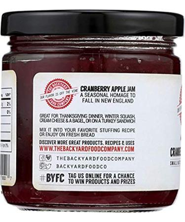 Backyard Food Co. Cranberry Apple Jam - 7.6 oz Jar | New England Recipe - Buy Online on SooperMarket.com