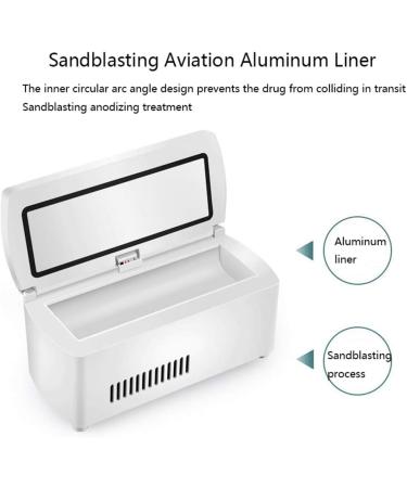 Insulin Cooler Smart New Portable Refrigerated Box Large LCD Display Drug Reefer Rechargeable UV Small Refrigerator White - Buy Online on SooperMarket.com