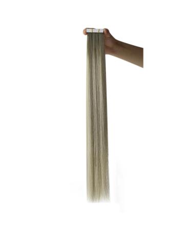 Youngsee Ombre Tape In Extensions - 55cm Real Hair Light Ash Brown to Blonde 5pcs 12.5g #7/7/ic - Premium Virgin Quality for Ultimate Style - Buy Online on SooperMarket.com