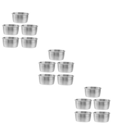 ABOOFAN 15 Pcs Sauce Cup Sauce Dipping Bowl Dipping Bowl Iced Coffee Cup Mini Dipping Small Appetizer Plates Serving Dish Mustard Plate Dishes Side Dishes Stainless Steel Fries