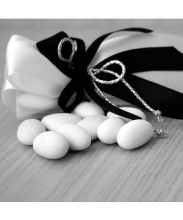 White Jordan Almonds - 2lb Bulk Bag | Crunchy Candy for Weddings & Special Events - Buy Online on SooperMarket.com