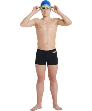 ARENA Boys' Team Swim Shorts - Solid Black-White Swimming Shorts (1 Pack) | Best International Shipping - Buy Online on SooperMarket.com